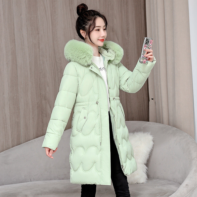 Women's Waist Slimming Fur Collar Cotton Coat