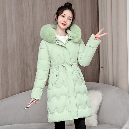 Women's Waist Slimming Fur Collar Cotton Coat