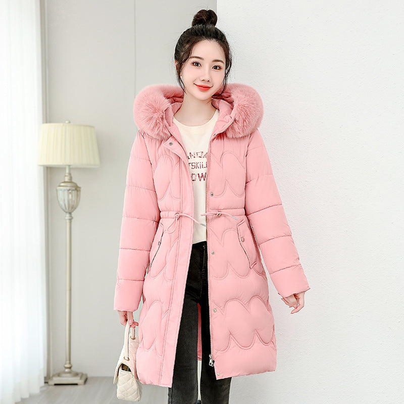 Women's Waist Slimming Fur Collar Cotton Coat