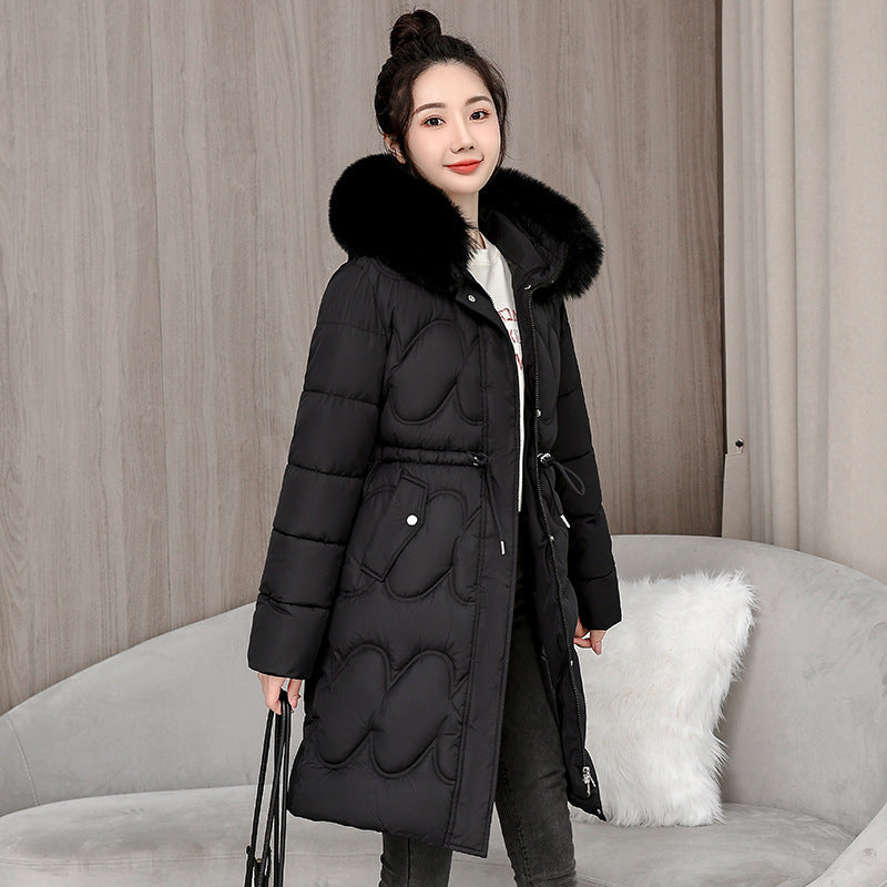 Women's Waist Slimming Fur Collar Cotton Coat