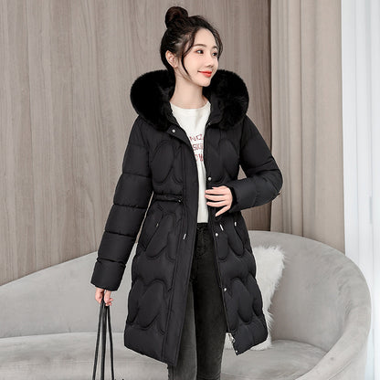 Women's Waist Slimming Fur Collar Cotton Coat