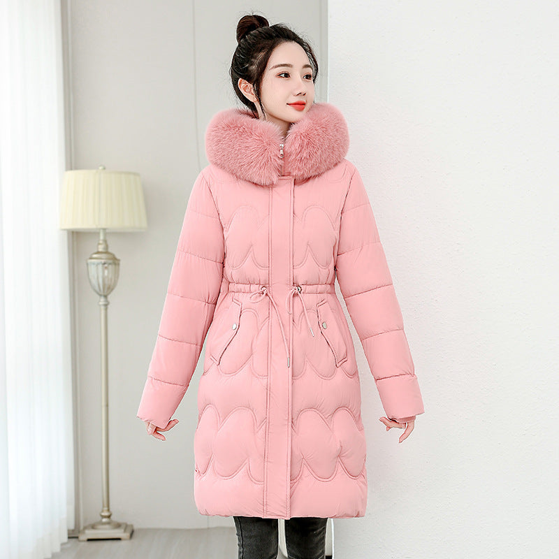 Women's Waist Slimming Fur Collar Cotton Coat